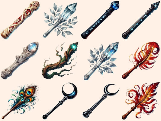 Witchcraft Wands (P2) Clipart