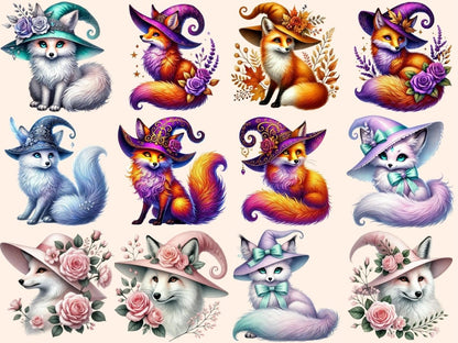 Witchy Foxes Clipart Creepy Fox Art - Wonders Artist