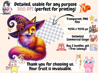 Witchy Foxes Clipart Creepy Fox Art - Wonders Artist