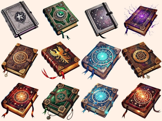 Wizard Books (P2) Clipart