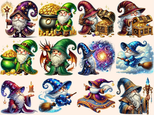 Klipart kouzelných trpaslíků