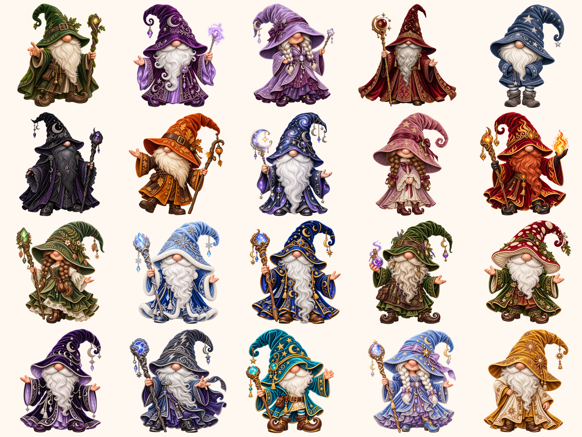Wizard Gnomes Clipart — preview 2