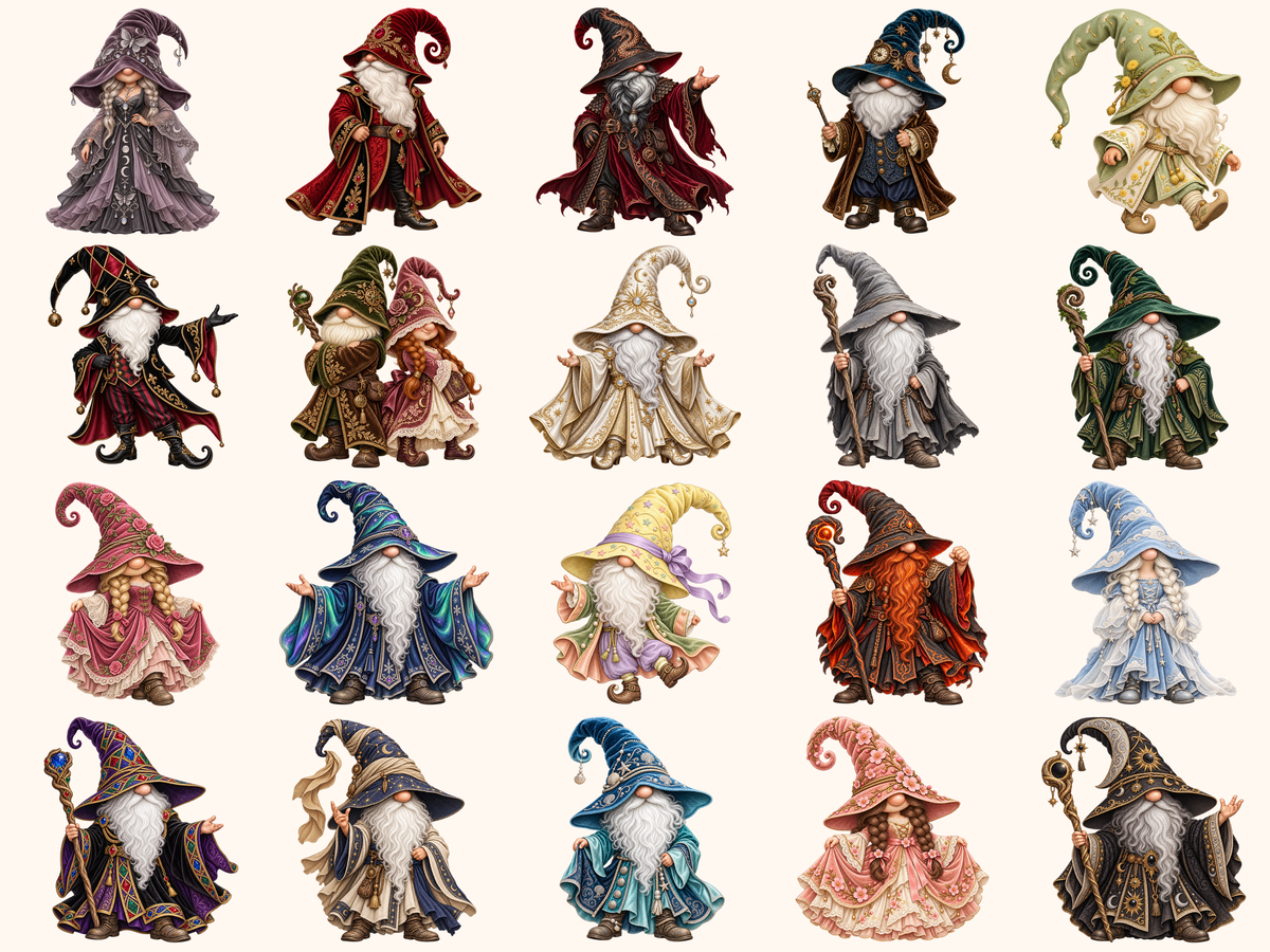 Wizard Gnomes Clipart — preview 4