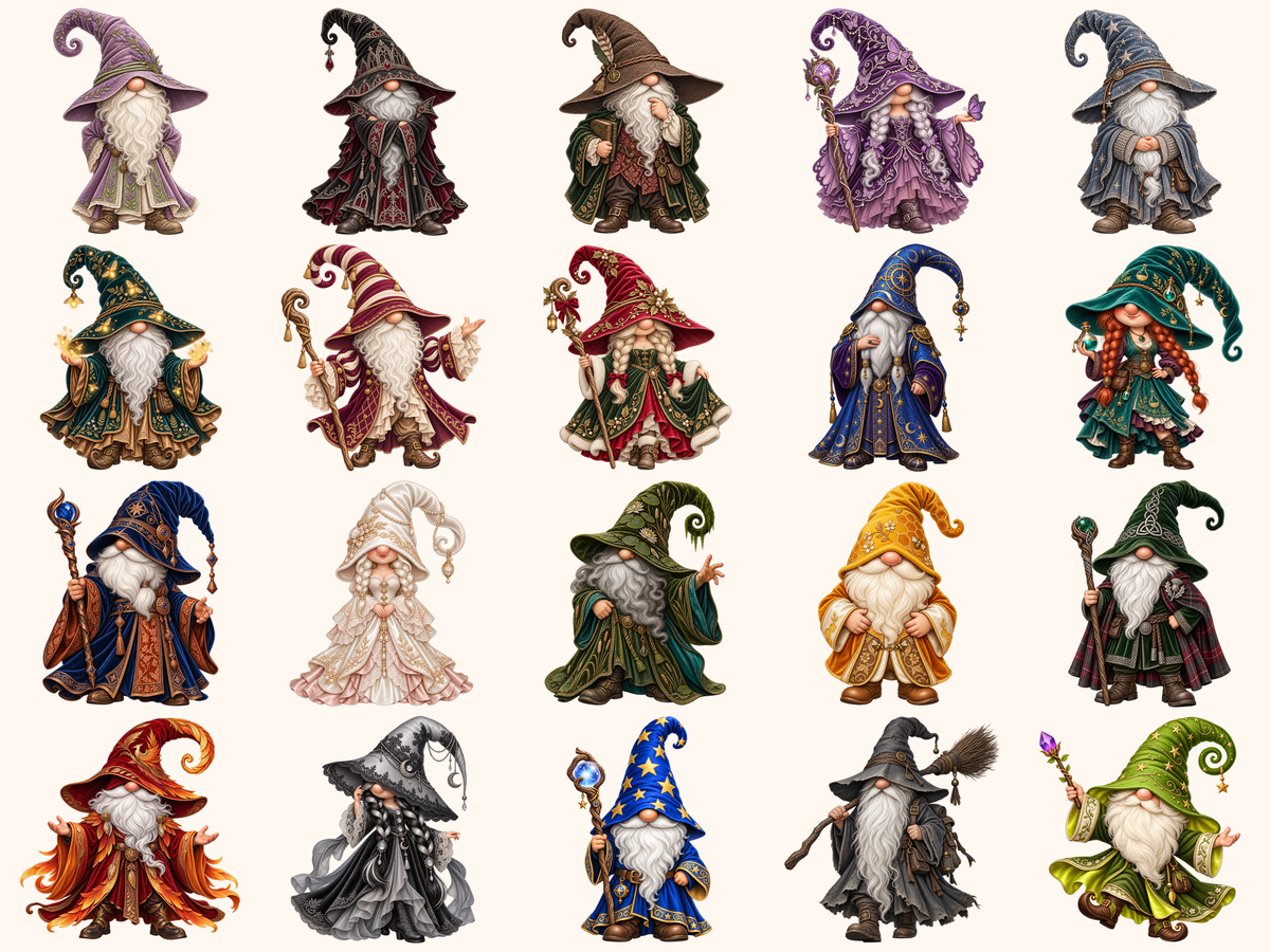 Wizard Gnomes Clipart — preview 5