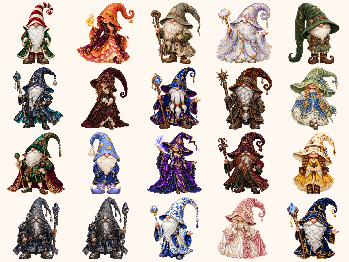 Wizard Gnomes Clipart — preview 7