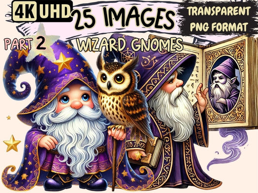 Wizard Gnomes (P2) Clipart Enchanted Gnomes - Wonders Artist