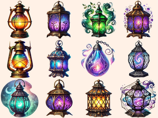Wizard Lanterns Clipart