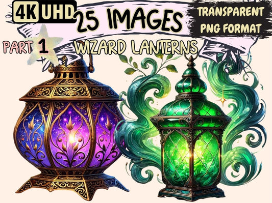 Wizard Lanterns Clipart Enchanted Light PNG - Wonders Artist