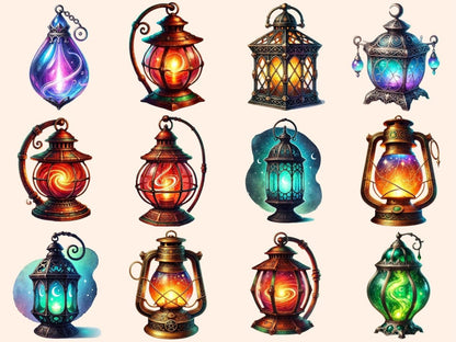 Wizard Lanterns Clipart Enchanted Light PNG - Wonders Artist