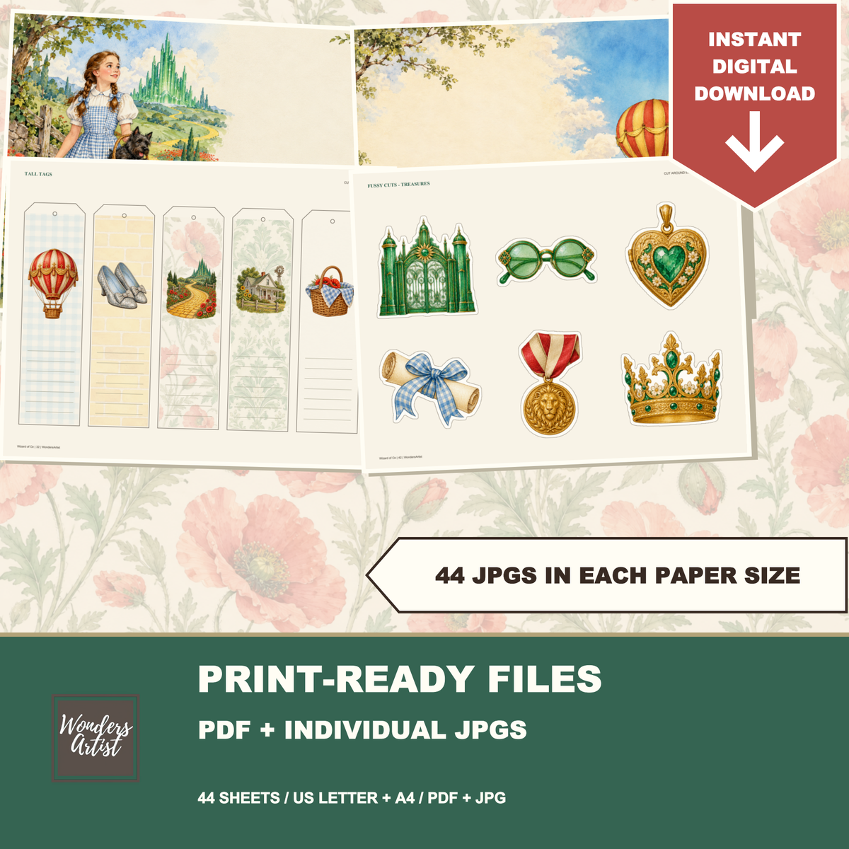 Wizard of Oz Journal Kit — print quality formats