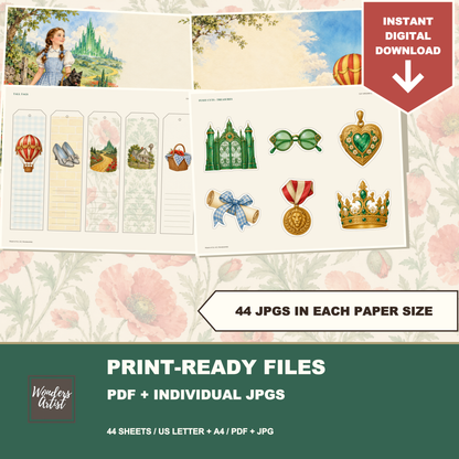 Wizard of Oz Journal Kit — print quality formats
