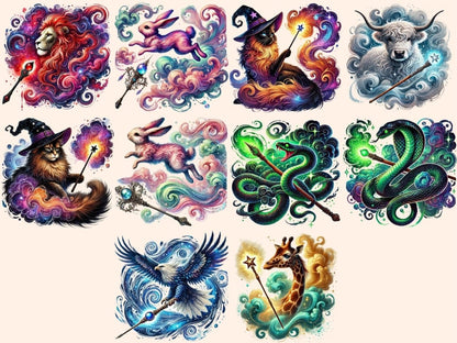 Wizard School Animals Clipart Enchanted Animal PNG - Wonders Artist