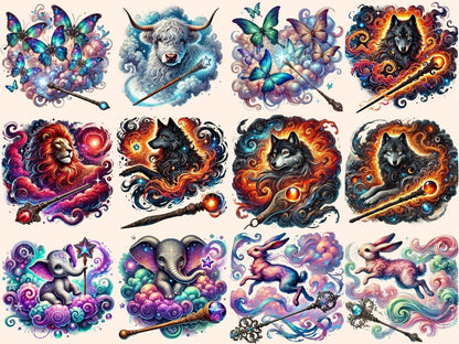 Wizard School Animals Clipart Enchanted Animal PNG - Wonders Artist