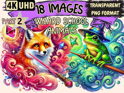 Wizard School Animals (P2) Clipart Enchanted Animal PNG - Wonders Artist