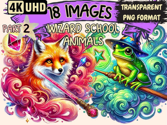Wizard School Animals (P2) Clipart Enchanted Animal PNG - Wonders Artist