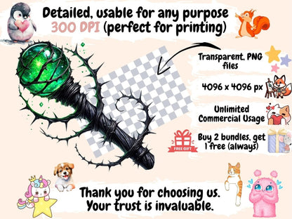 Wizard Staff Clipart Enchanted Staff PNG - Wonders Artist