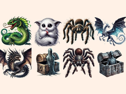 Wizard World Monsters (P2) Clipart beast clipart - Wonders Artist