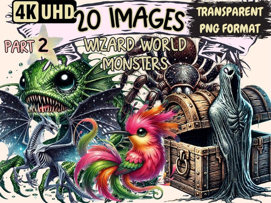 Wizard World Monsters (P2) Clipart beast clipart - Wonders Artist