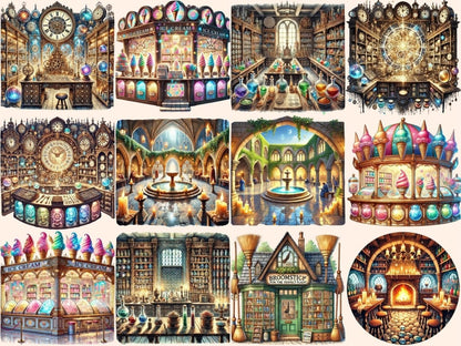 Wizard World Places Clipart Enchanted Places PNG - Wonders Artist