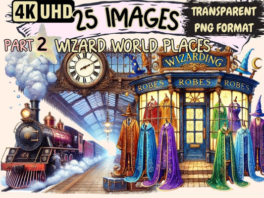 Wizard World Places (P2) Clipart Enchanted Places PNG - Wonders Artist