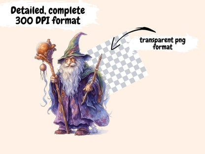 Wizards Watercolor Clipart fairytale clipart - Wonders Artist