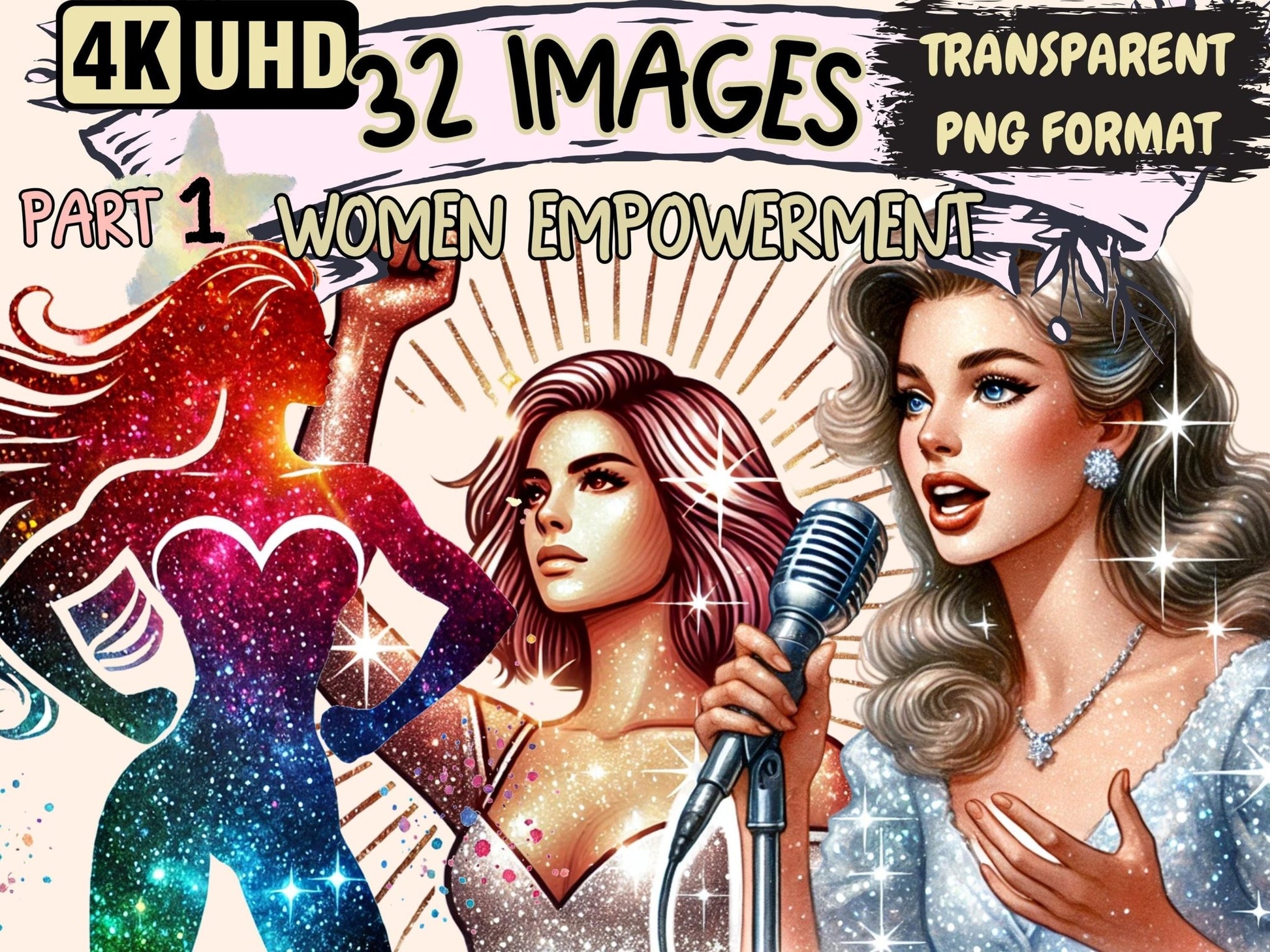 Women Empowerment Clipart - High - Quality Instant Digital Download for Creative Projects