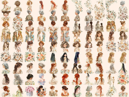 Women's Day Watercolor Clipart Empowerment Art - Wonders Artist