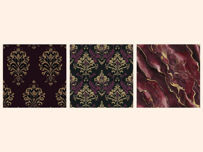 Wonderful Dark Burgundy Seamless Digital Paper Burgundy Digital Art - Wonders Artist