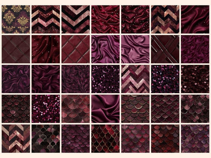 Wonderful Dark Burgundy Seamless Digital Paper Burgundy Digital Art - Wonders Artist