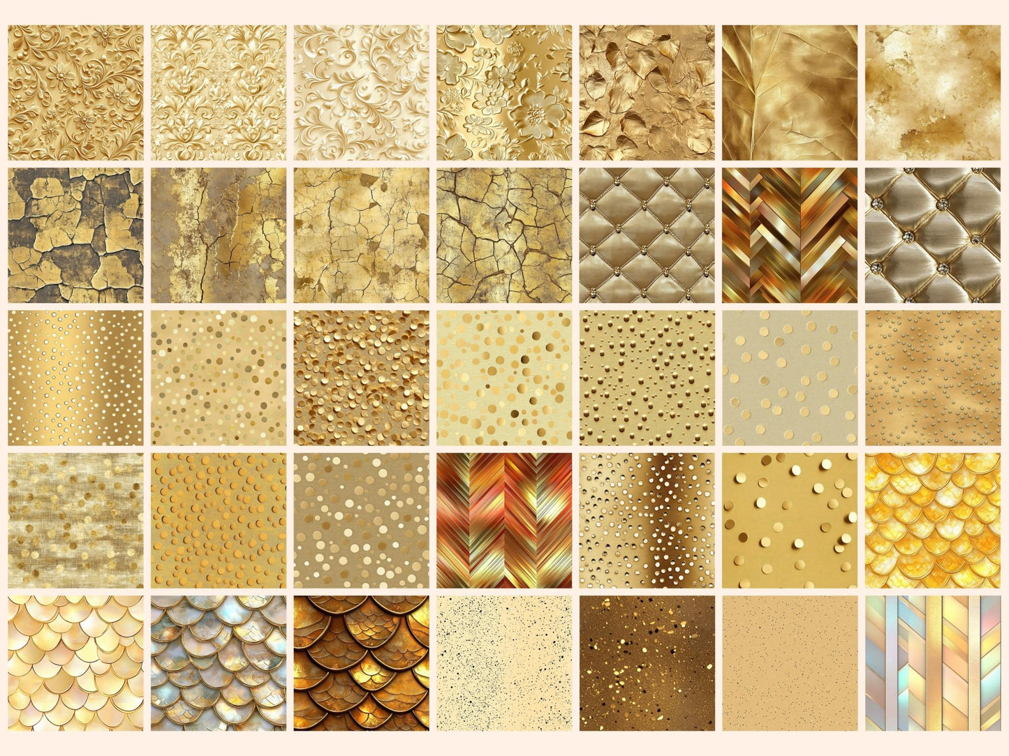 Wonderful Gold #2 Seamless Digital Paper - High - Quality Instant Digital Download for Creative Projects