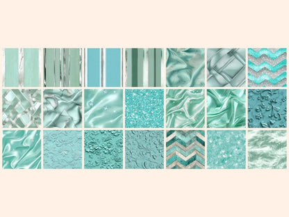 Wonderful Mint Seamless Digital Paper Fresh Mint Design - Wonders Artist