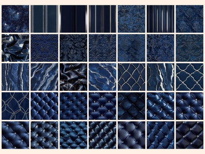 Wonderful Navy Blue Seamless Digital Paper Blue Pattern Paper - Wonders Artist