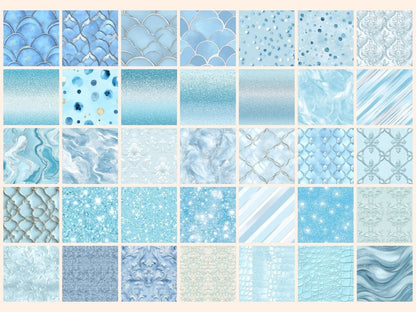 Wonderful Pastel Blue Seamless Digital Paper Baby Blue Seamless - Wonders Artist