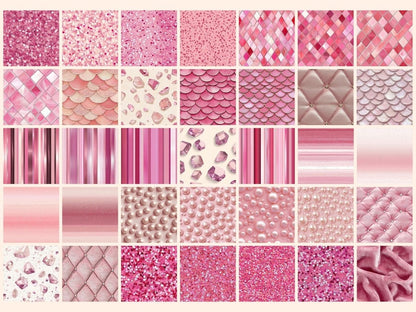 Wonderful Pink Seamless Digital Paper Blush Floral Art - Wonders Artist