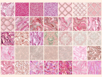 Wonderful Pink Seamless Digital Paper Blush Floral Art - Wonders Artist