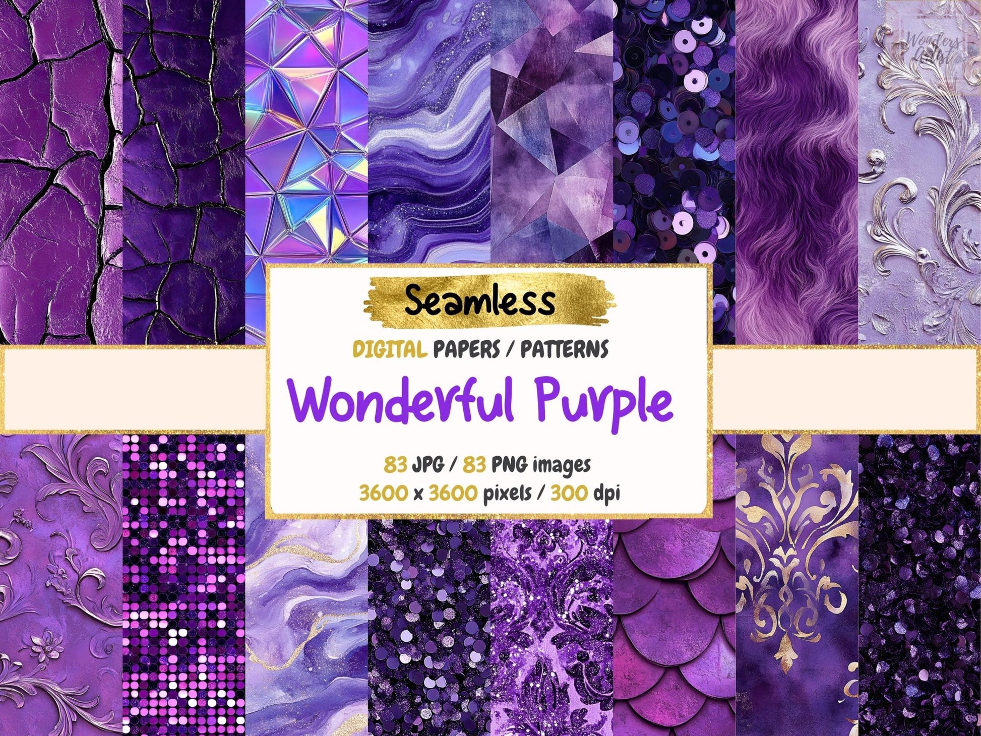 Wonderful Purple Seamless Digital Paper - High - Quality Instant Digital Download for Creative Projects