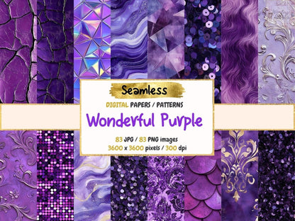 Wonderful Purple Seamless Digital Paper Elegant Purple Paper - Wonders Artist