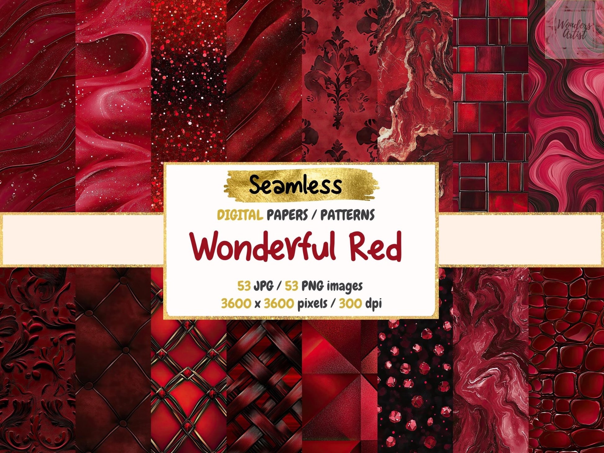 Wonderful Red Seamless Digital Paper - High - Quality Instant Digital Download for Creative Projects