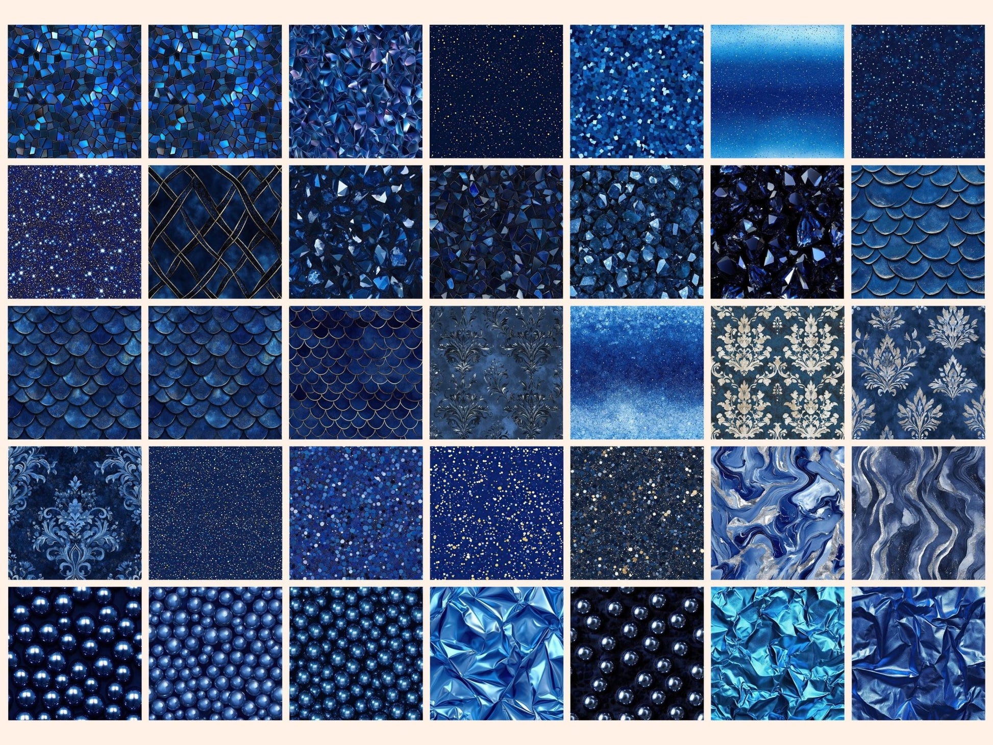 Wonderful Sapphire Seamless Digital Paper - High - Quality Instant Digital Download for Creative Projects