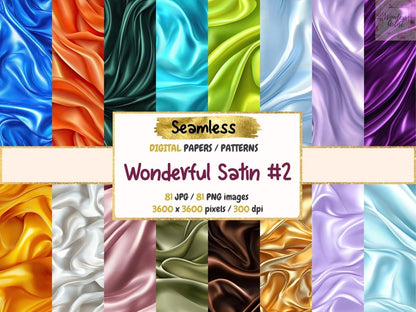 Wonderful Satin #2 Seamless Digital Paper Elegant Satin Design - Wonders Artist