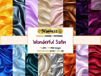 Wonderful Satin Seamless Digital Paper Elegant Satin Design - Wonders Artist