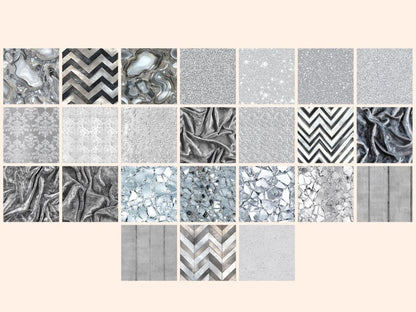 Wonderful Silver Seamless Digital Paper Glitter Silver paper - Wonders Artist