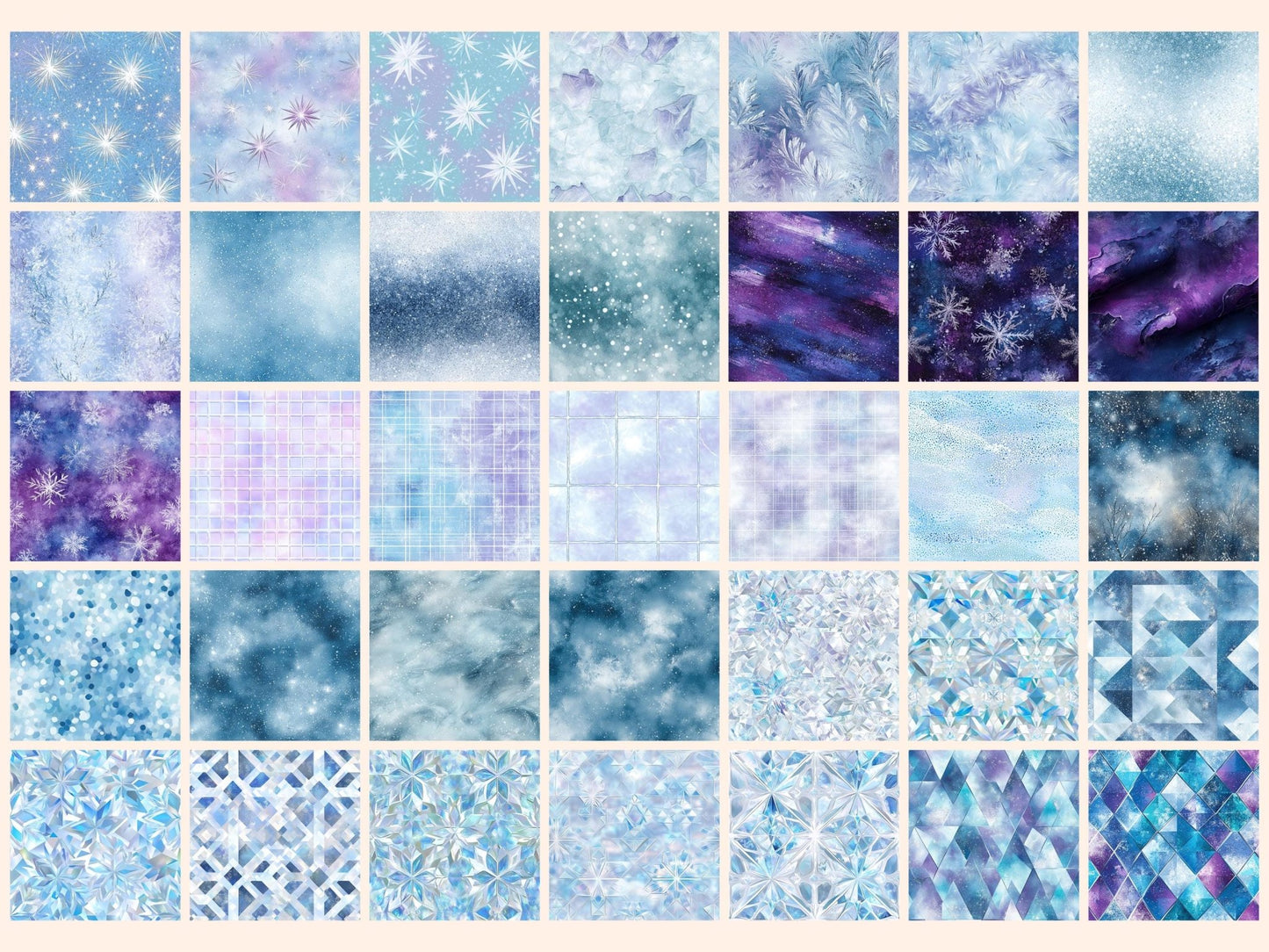 Wonderful Winter #2 Seamless Digital Paper - High - Quality Instant Digital Download for Creative Projects