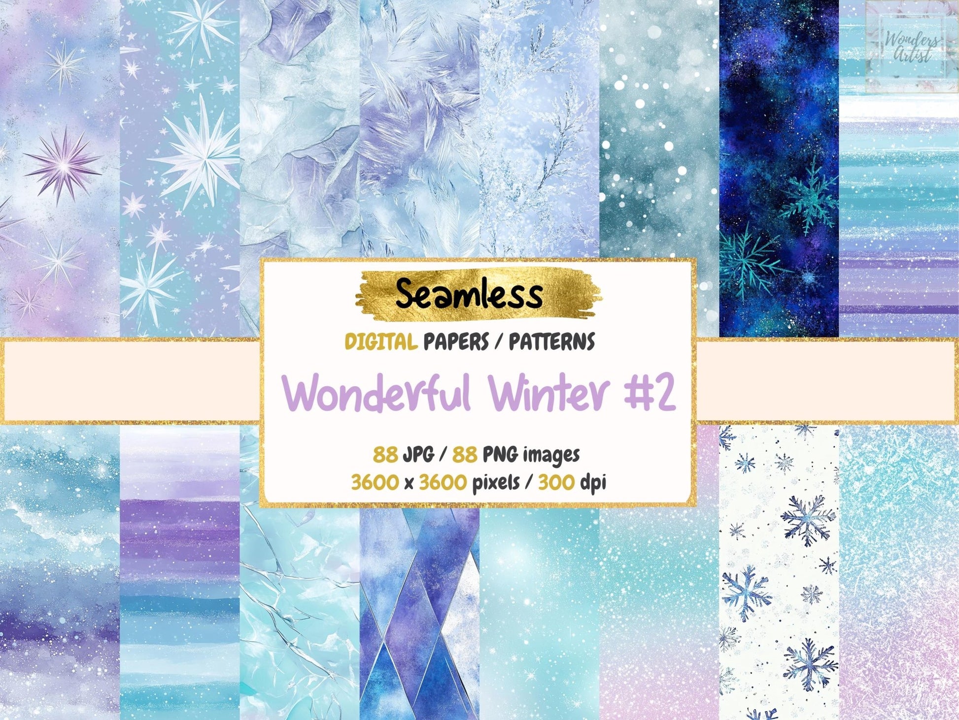 Wonderful Winter #2 Seamless Digital Paper - High - Quality Instant Digital Download for Creative Projects