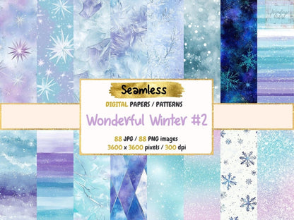 Wonderful Winter #2 Seamless Digital Paper Cozy Winter Paper - Wonders Artist