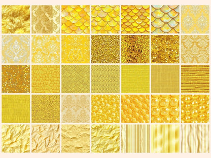 Wonderful Yellow #1 Seamless Digital Paper Bright Yellow Print - Wonders Artist