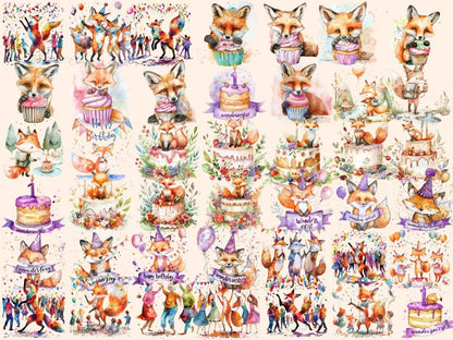 WondersArtist 1st Birthday Watercolor Clipart - Wonders Artist