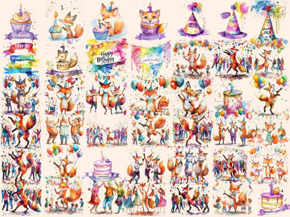 WondersArtist 1st Birthday Watercolor Clipart - Wonders Artist