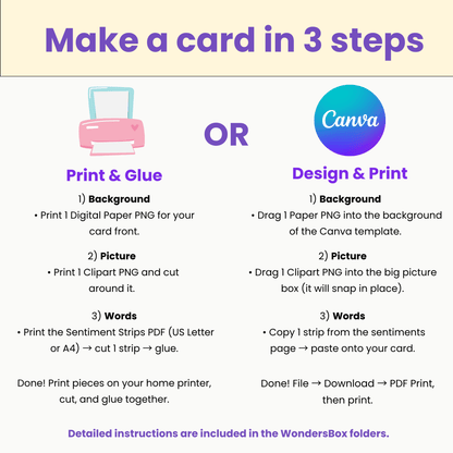 WondersBox November - Sweater Weather Woodland a4 canva template cardmaking kit - WondersArtist