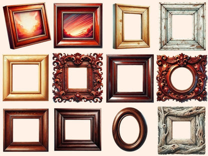 Wooden Frames (P1) Clipart frame clipart - Wonders Artist